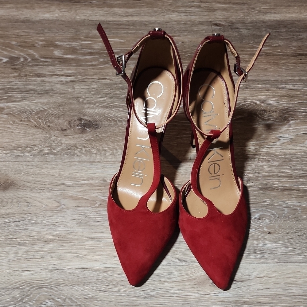 Calvin Klein Burgundy Heels for Women